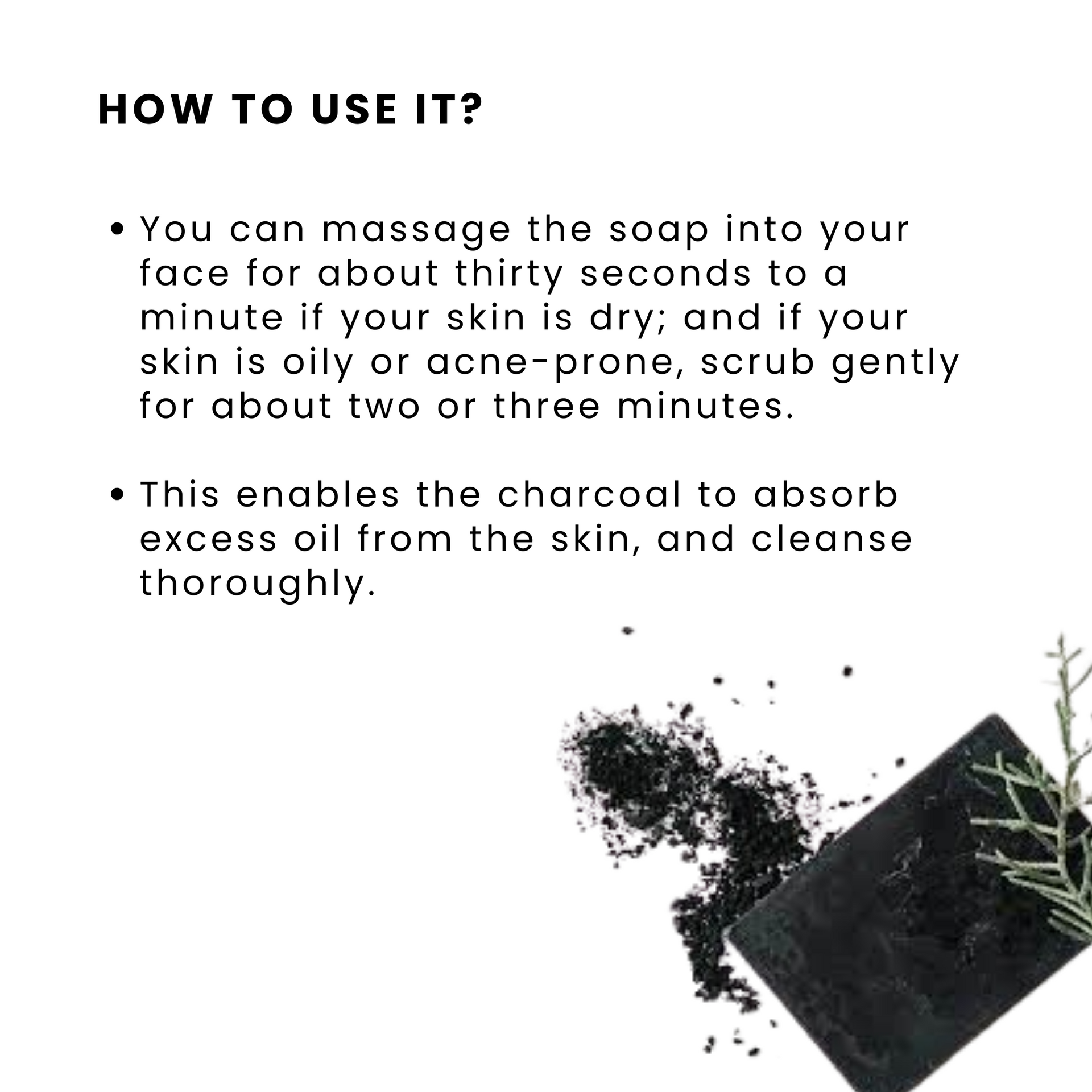 Excess Oil Absorption Charcoal Soap