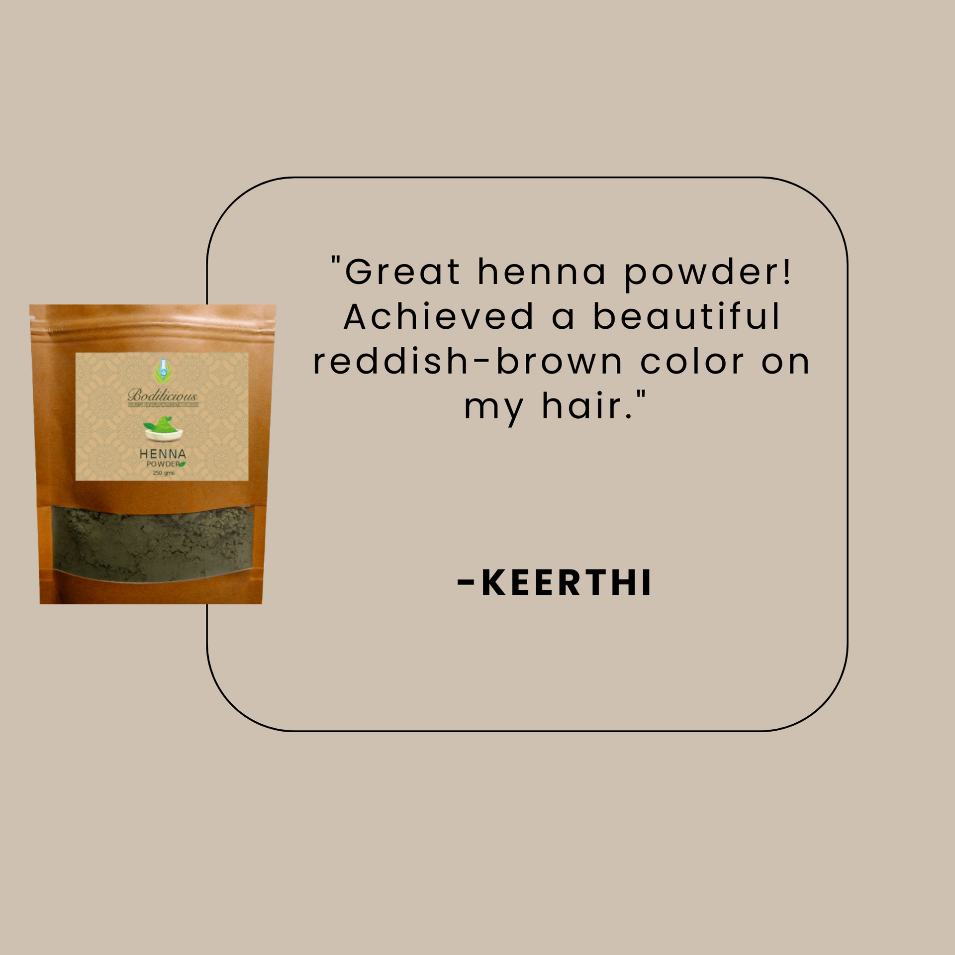 Bodilicious's Henna Hair Powder | Prevents Dandruff | Promotes Faster Hair Growth