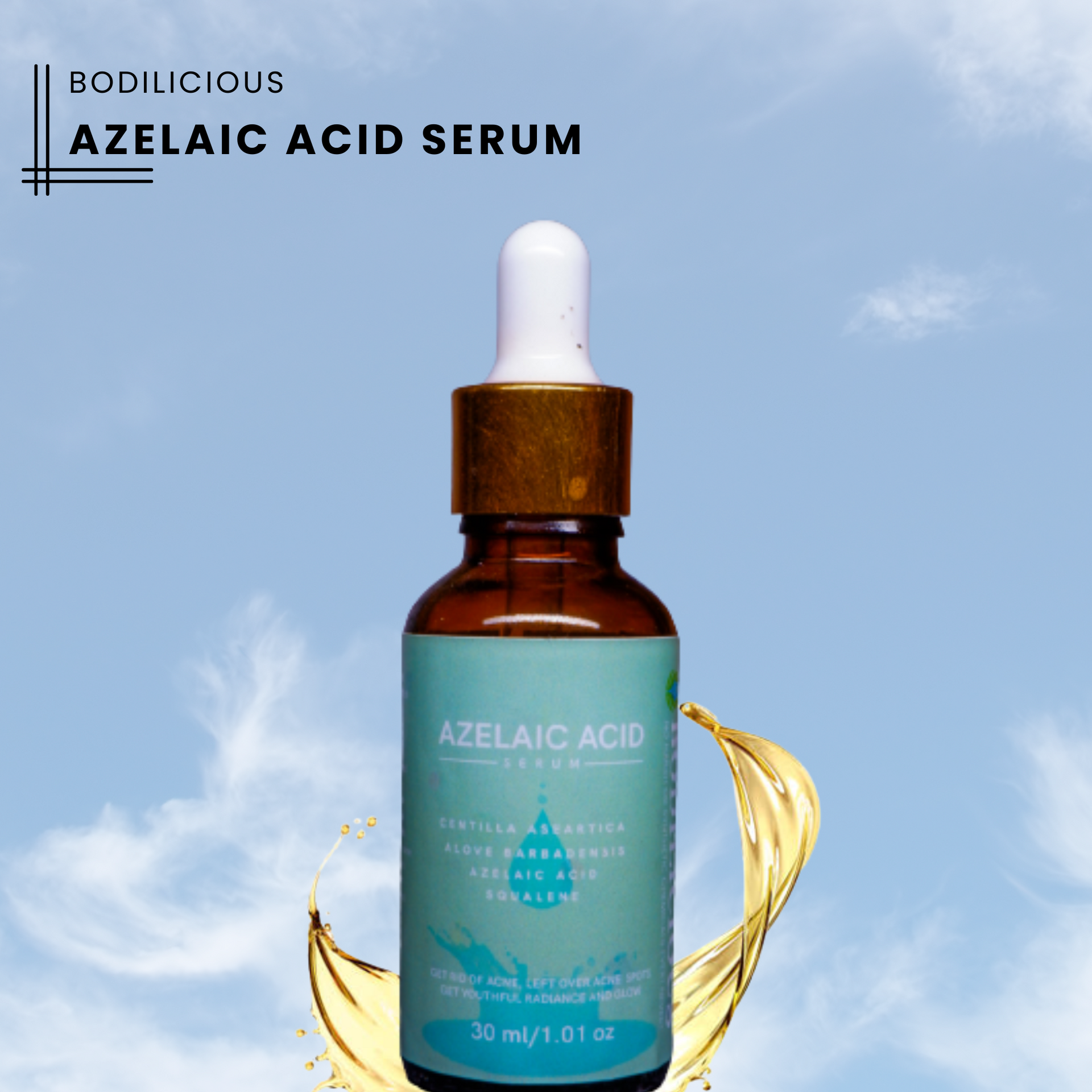 Bodilicious Azelaic Acid Serum | Radiant Complexion and Healthy Glow.