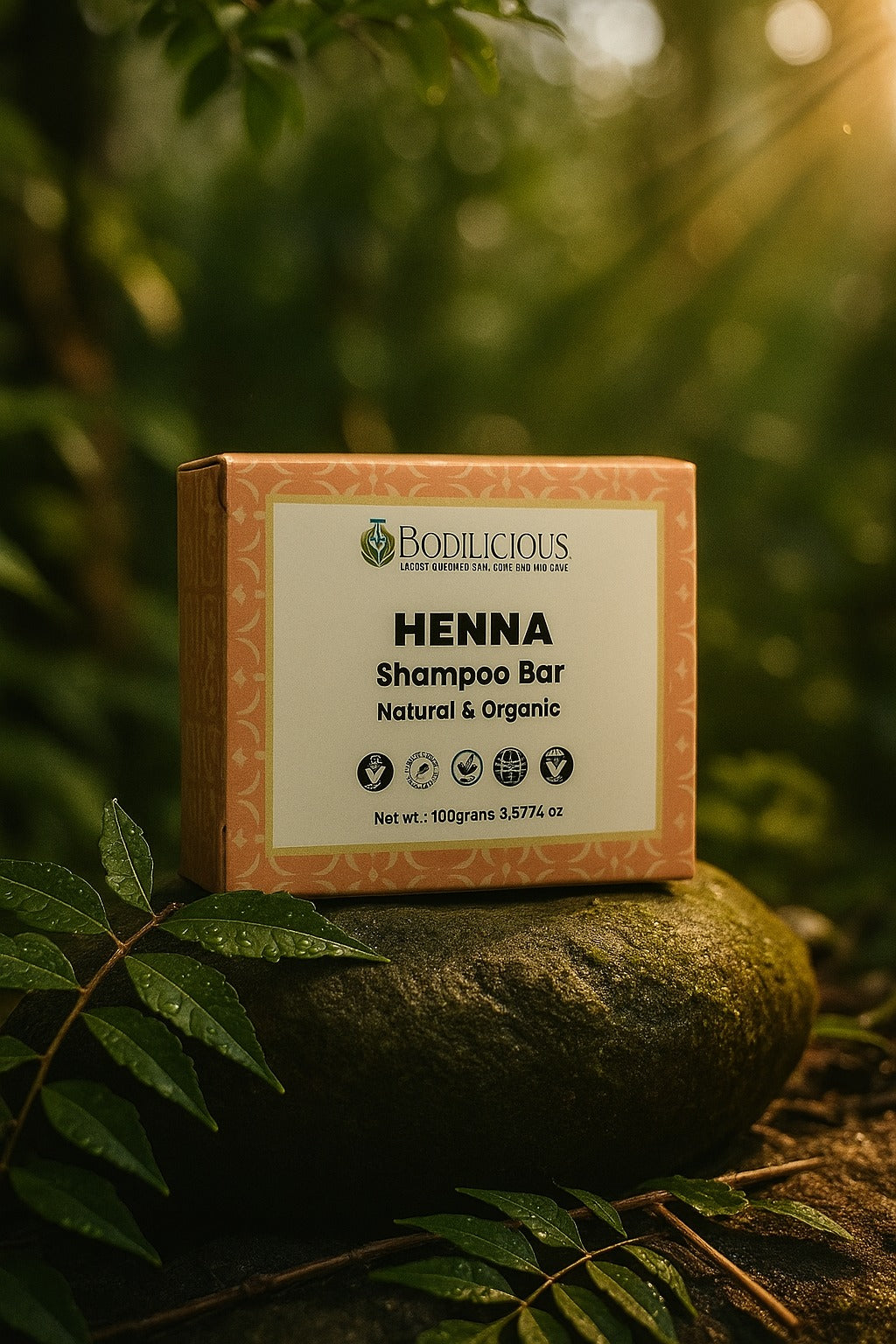 Henna shampoo bar
