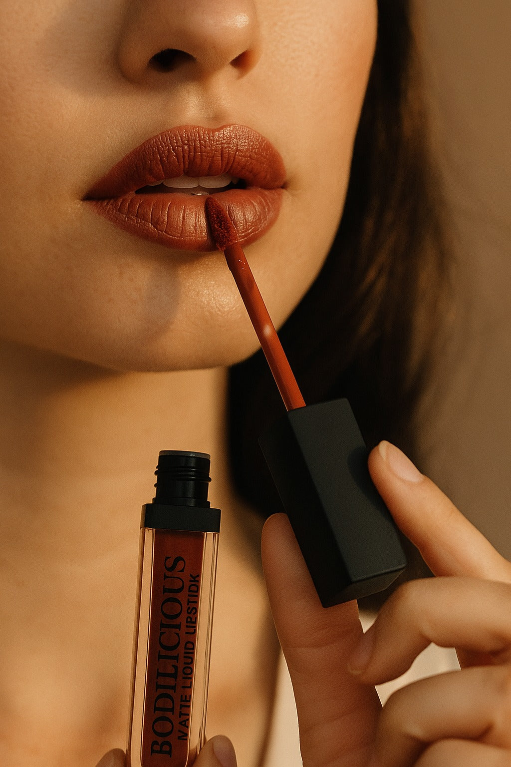 Red matt lipstick