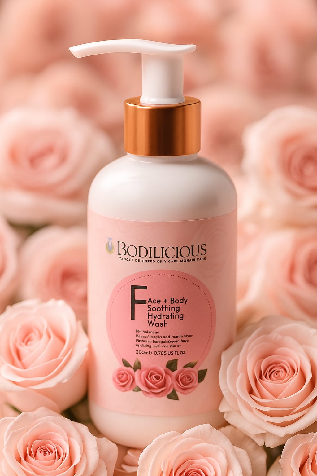 Bodilicious Rose Face and Body Wash | Infuses Radiance and Refreshment Into Your Skin.