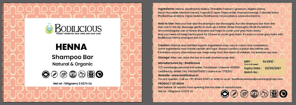 Henna shampoo bar cover your grey hair naturally