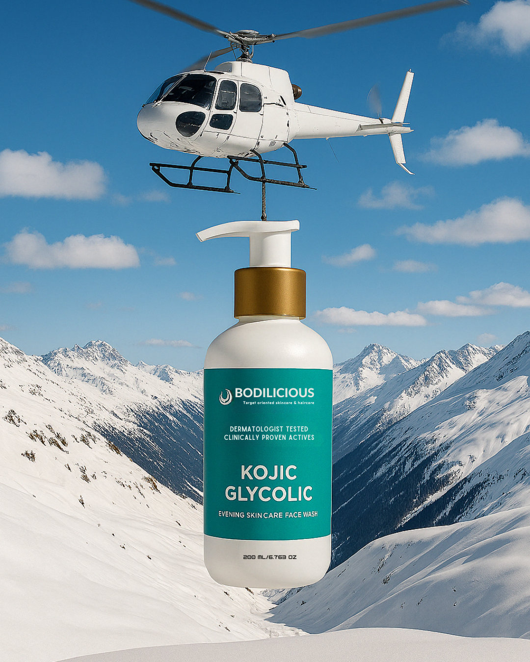 Bodilicious Kojic Glycolic Infused Facewash | Rejuvenates Skin For A Radiant Complexion.