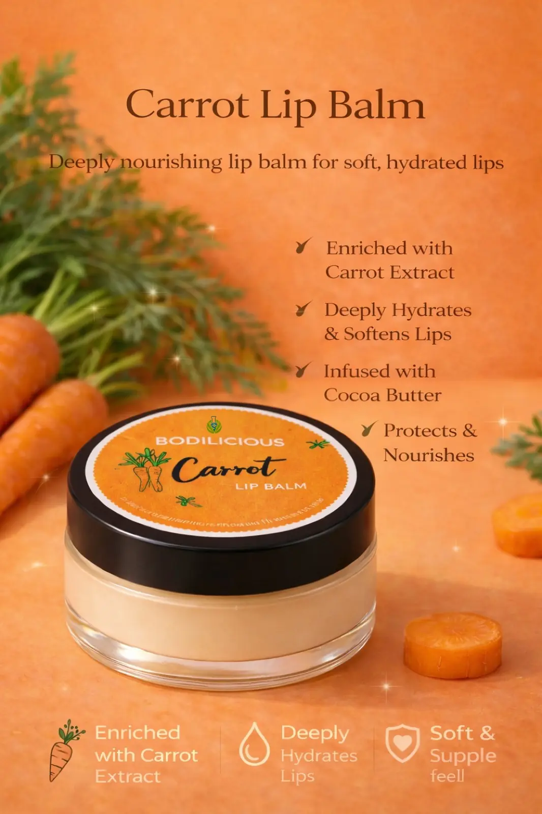 Bodilicious Carrot Lip Balm thumbnail 2