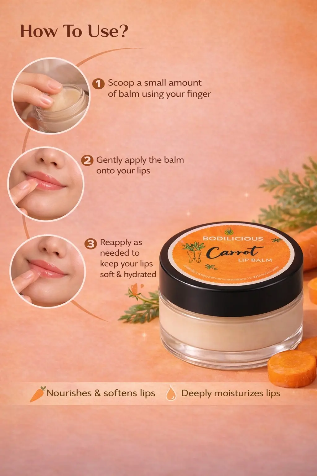 Bodilicious Carrot Lip Balm thumbnail 3