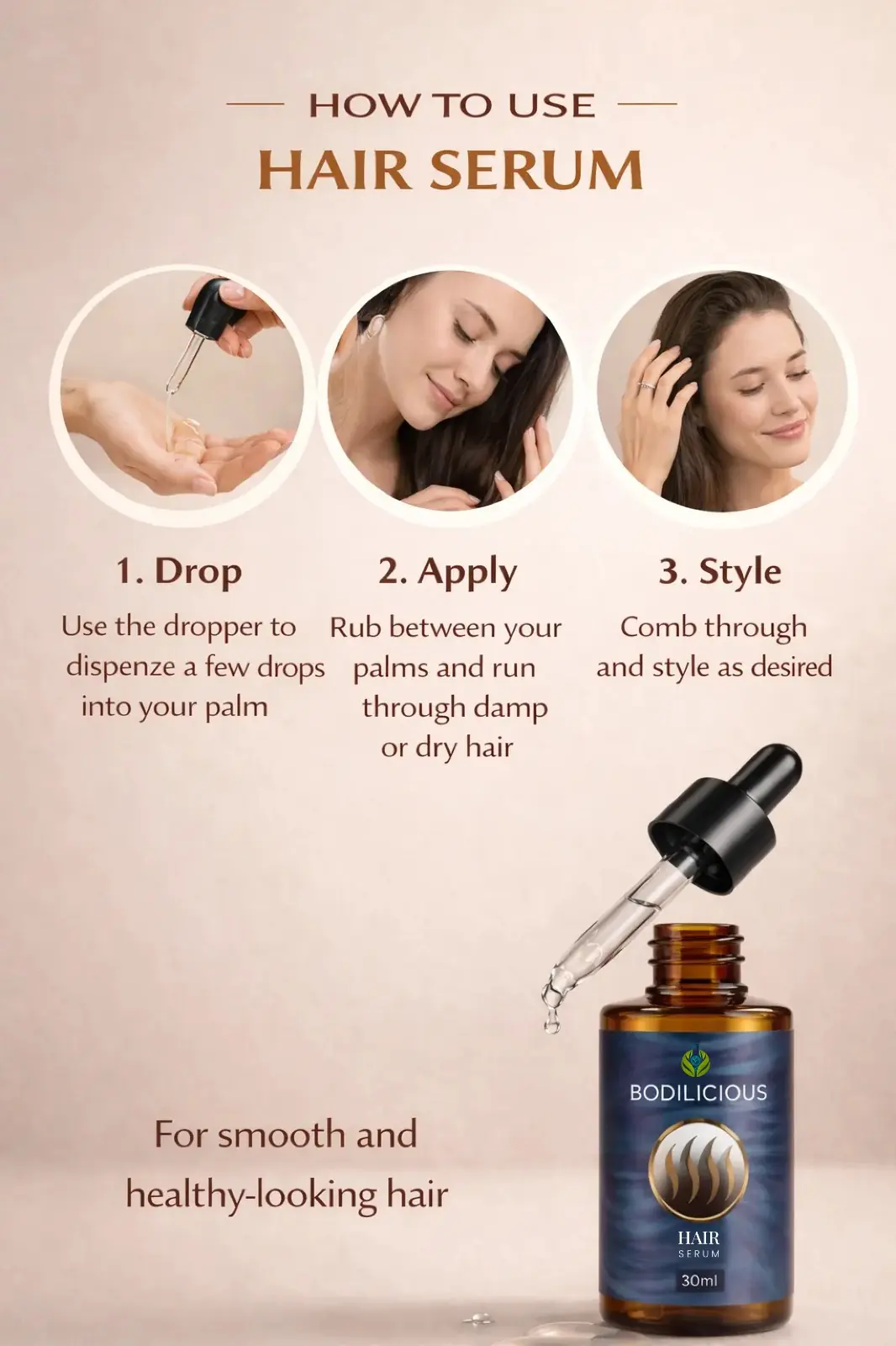 Bodilicious Hair Serum (Frizz Control) thumbnail 3