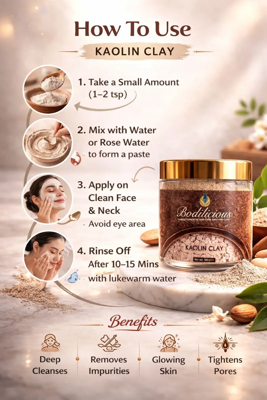 Bodilicious Kaolin Clay Cleanser thumbnail 3