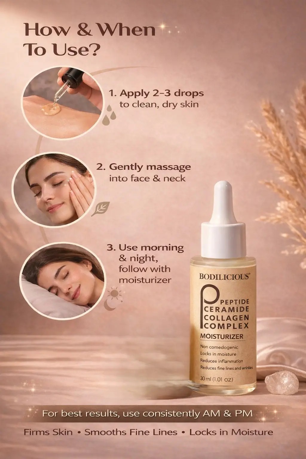 Bodilicious Peptide Ceramide Collagen Complex Moisturizer thumbnail 3